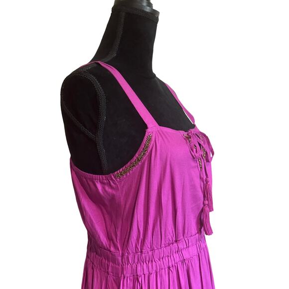 K. Jordan Pink Maxi Dress Small New Spaghetti strap - Picture 4 of 9